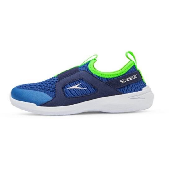 Speedo Junior Small Pull-On Picton Blue/Navy Aqua Sock Water Shoes - Picture 1 of 10